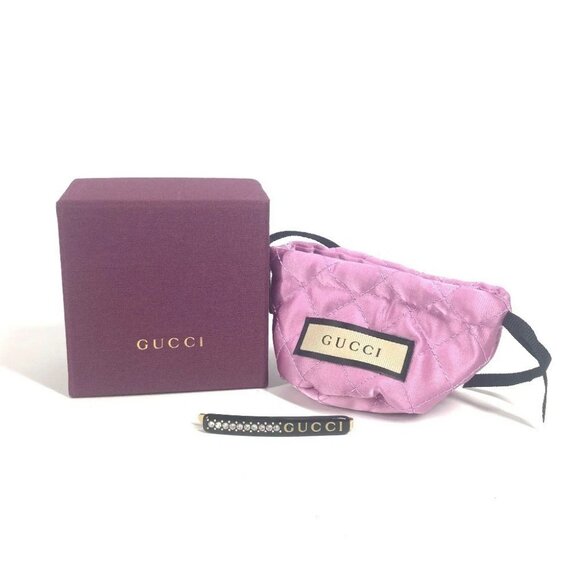 GUCCI GG logo rhinestone hair accessory hairpin Plastic Black main image 13